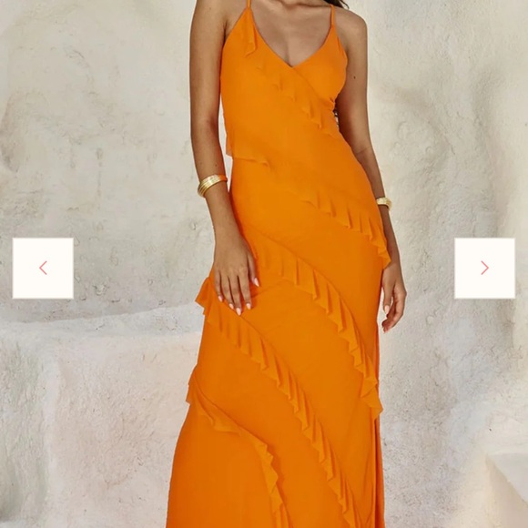 Runaway the label beloved maxi dress in orange - Picture 3 of 4